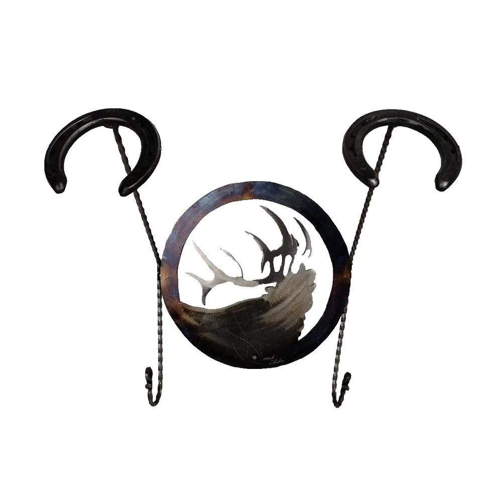 COAT/HAT RACK Metal ELK Handmade Western Artist Made Wall Mount Hang OOAK